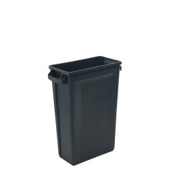TRUST 46L Svelte Slimline Rectangular Bin - 44.4cm X 24.9cm X 63.0cm(excluding Handle Size) - Grey