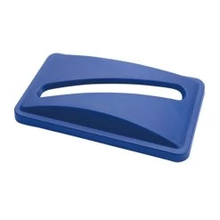 TRUST Svelte Plastic Paper Recycling Lid 52.3cm X 28.8cm X 6.7cm - Blue