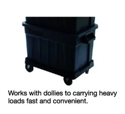 TRUST 53L Plastic Storage Container With Lid - Food Grade - 70.8cm X 43.4cm X 27.2cm - Blue