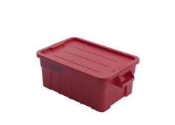 TRUST 53L Plastic Storage Container With Lid - Food Grade - 70.8cm X 43.4cm X 27.2cm - Red