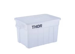 TRUST 75L Plastic Tote Box With Lid 70.8cm X 43.4cm X 38.4cm - Clear