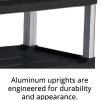 TRUST 135kg Rated Rated Hi-5 3 Shelf Utility Cart With Enclosed End Panels On 3 Sides - Black