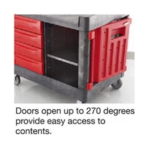 TRUST 340kg Rated Bitbar Mobile Work Centre With 2 Door Cabinet - Image 3