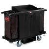 TRUST GRANDMAID Housekeeping Cart With Doors - Black