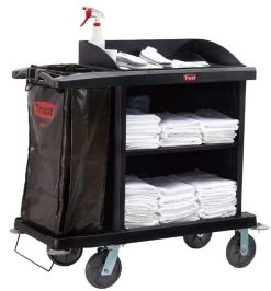 TRUST GRANDMAID Cruise Housekeeping Cart 102.4cm X 51cm X 109cm - Black