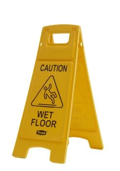 Caution Wet Floor Safety Sign 66.0 X 27.9 X 30.5 Cm - Yellow