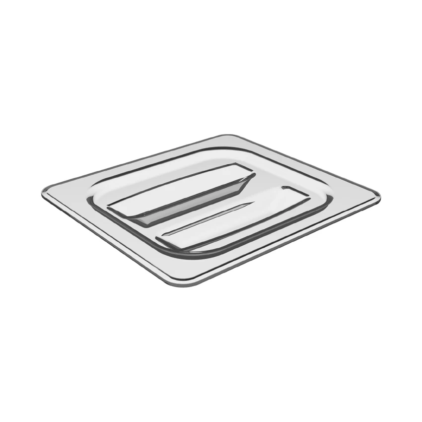 TRUST Lid, Cold Food Pan Cover With Handle, 1/6 Size, PolyCarbonate, BPA-free - Image 3