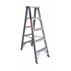 Indalex 135KG 5 Step Double Sided Aluminium Step Ladder